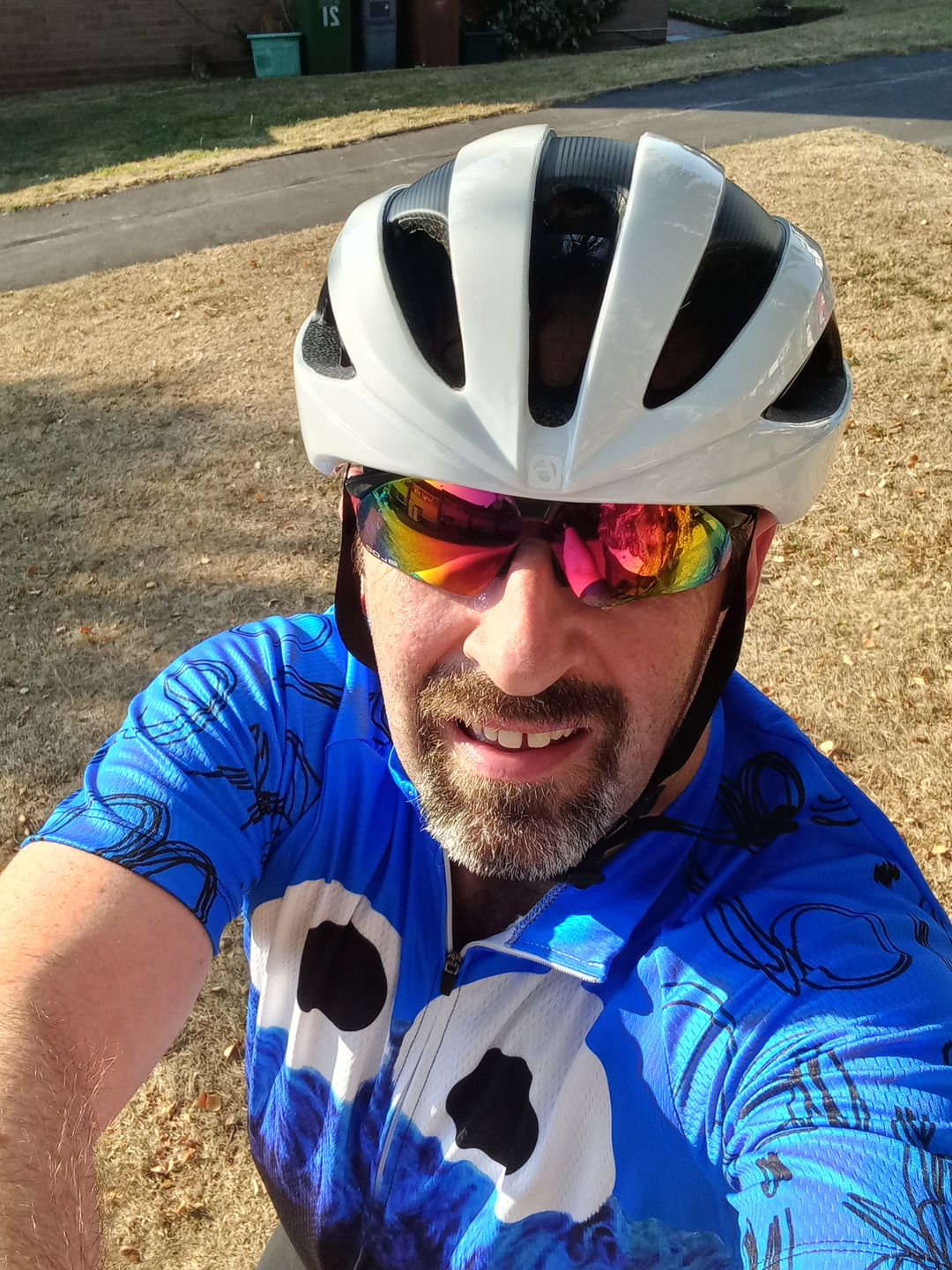 Customer photo review of Cookie Monster - Ride, Bike, Eat Cookie! Cycling Jersey