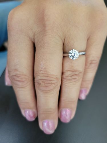 Customer photo review of Solitaire 1ct CZ Ring in Sterling Silver