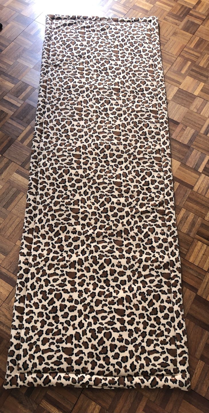 Customer photo review of Brown Leopard Anti Pill Polar Fleece Fabric