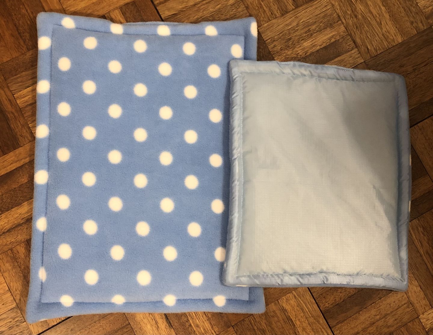 Customer photo review of White Polka Dot Anti Pill Polar Fleece Fabric