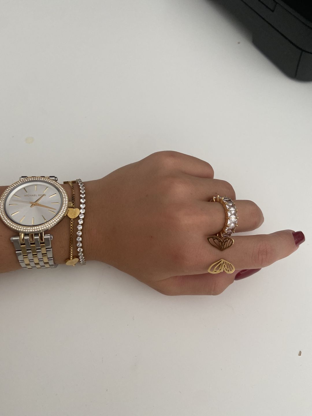 Customer photo review of Cube Stones Ring | 18K vergoldet