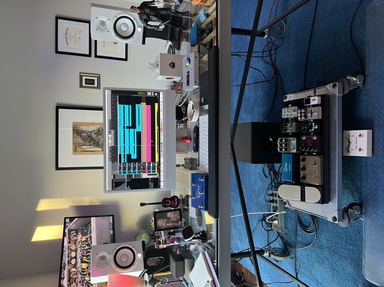 Customer photo review of PRO-9 Speaker Stands (2-Pack) | 9 inch Studio Monitor Stands