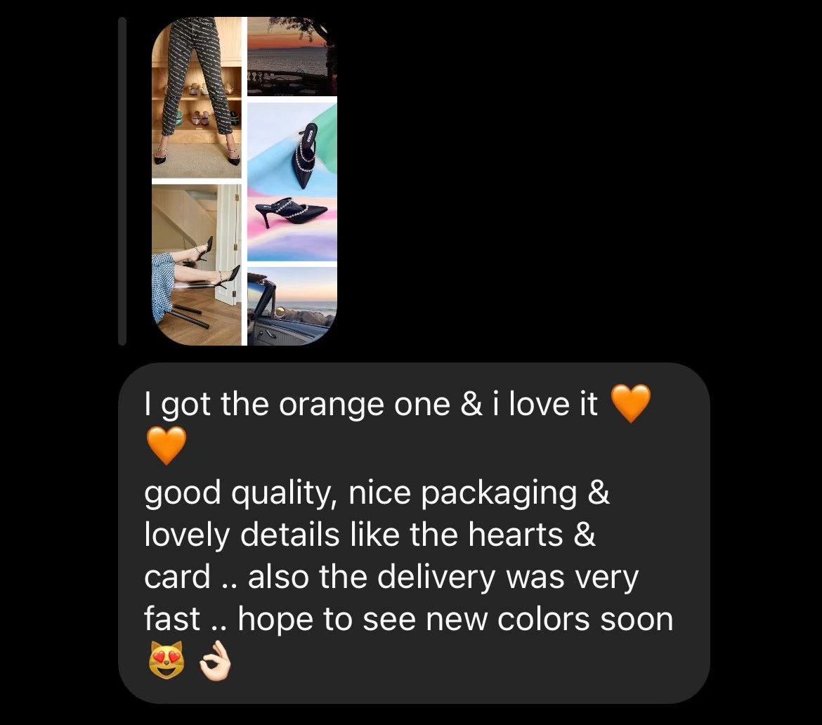 Customer photo review of BLACK DARLIN SATIN