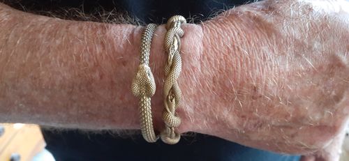 Customer photo review of Brass Double Snake Bracelet