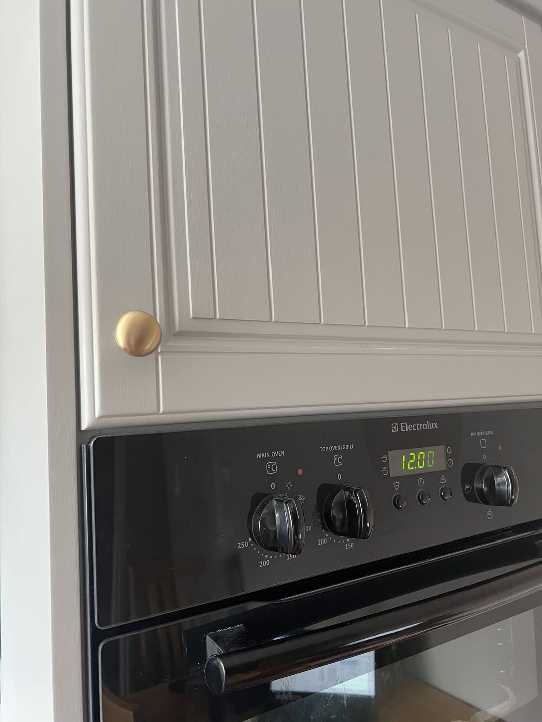 Customer photo review of Classic Brushed Satin Brass Cupboard Handles
