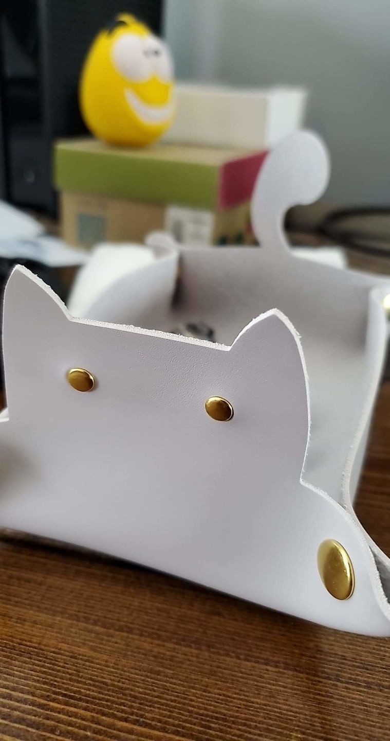 Customer photo review of URWizards Soft PU Leather Dice Tray Cat