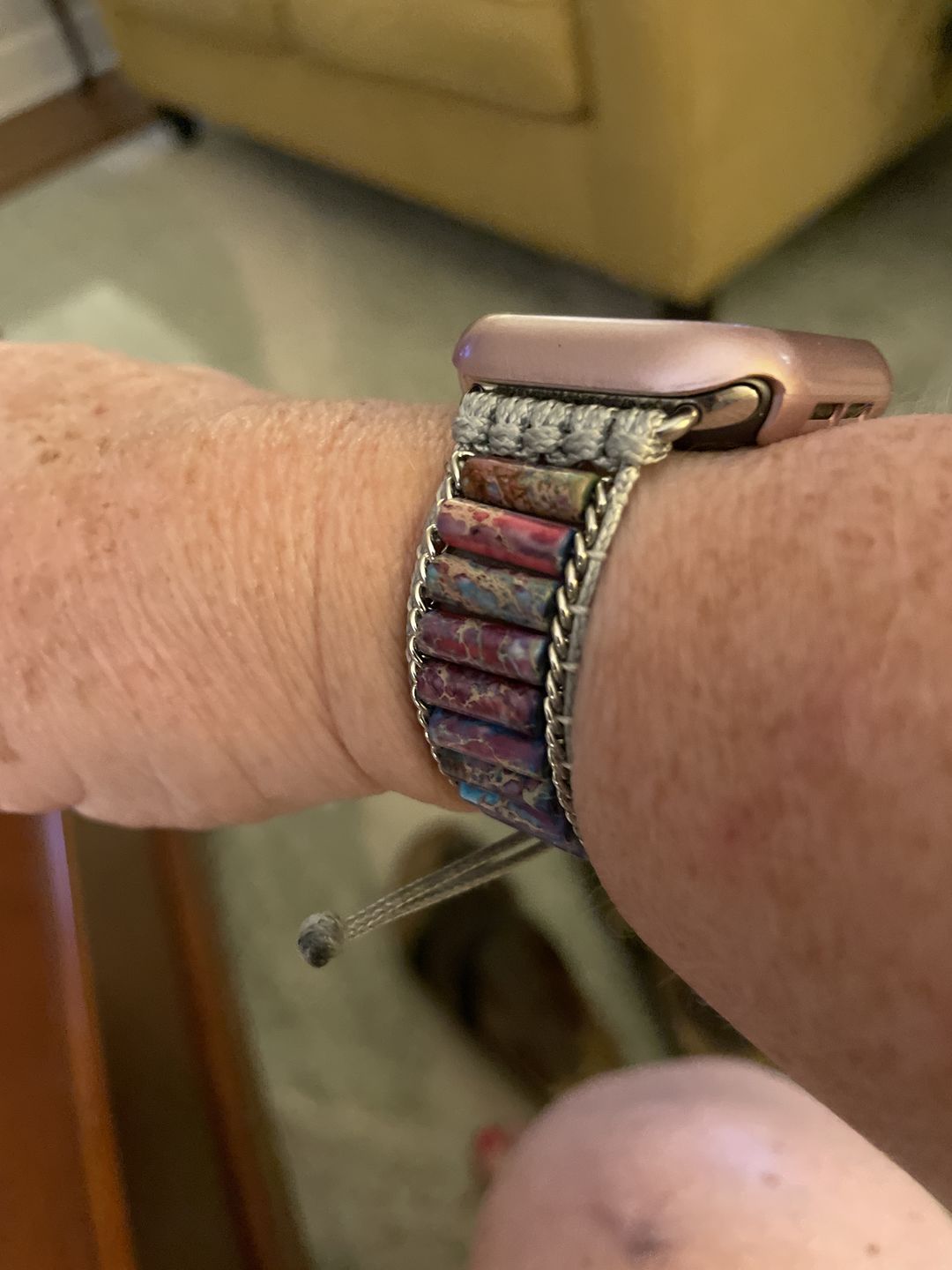 Customer photo review of Serene Imperial Jasper Apple Watch Strap