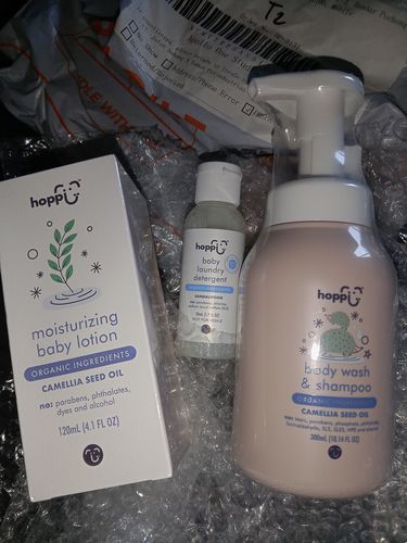Customer photo review of 2-in-1 Hoppi Baby Shampoo + Moisturizing Lotion