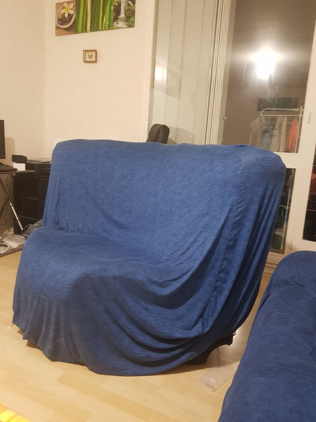Customer photo review of Bleu - Housses Extensibles de Fauteuil et Canapé