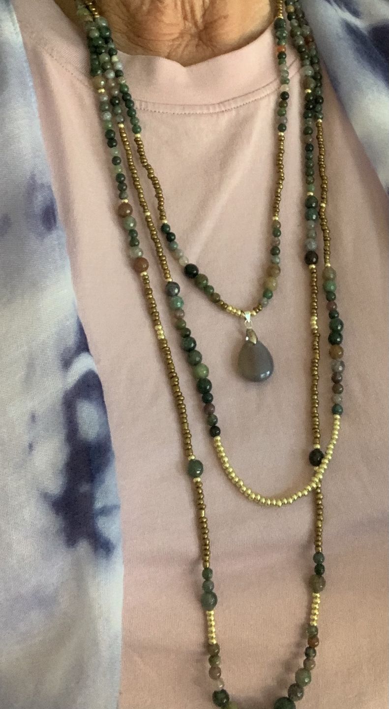 Customer photo review of Intense Jasper Spiritual Necklace