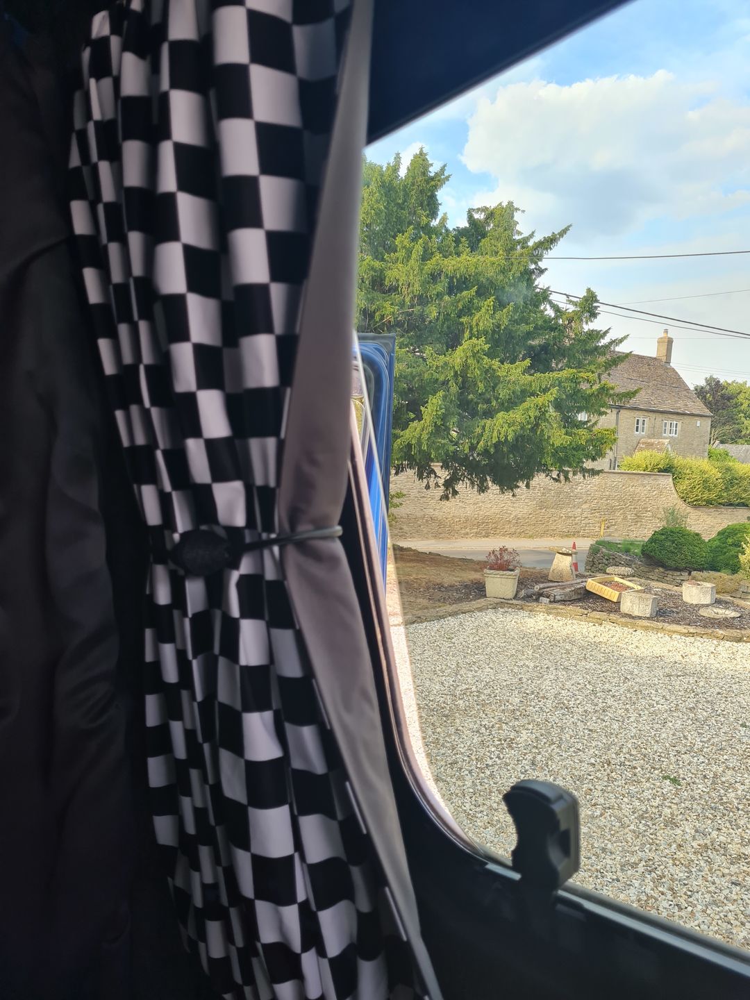 Customer photo review of Chef's Check Cotton Drill Fabric
