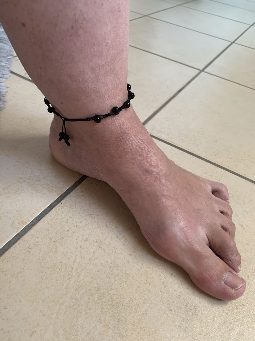 Customer photo review of ERDUNG Fusskettchen OBSIDIAN