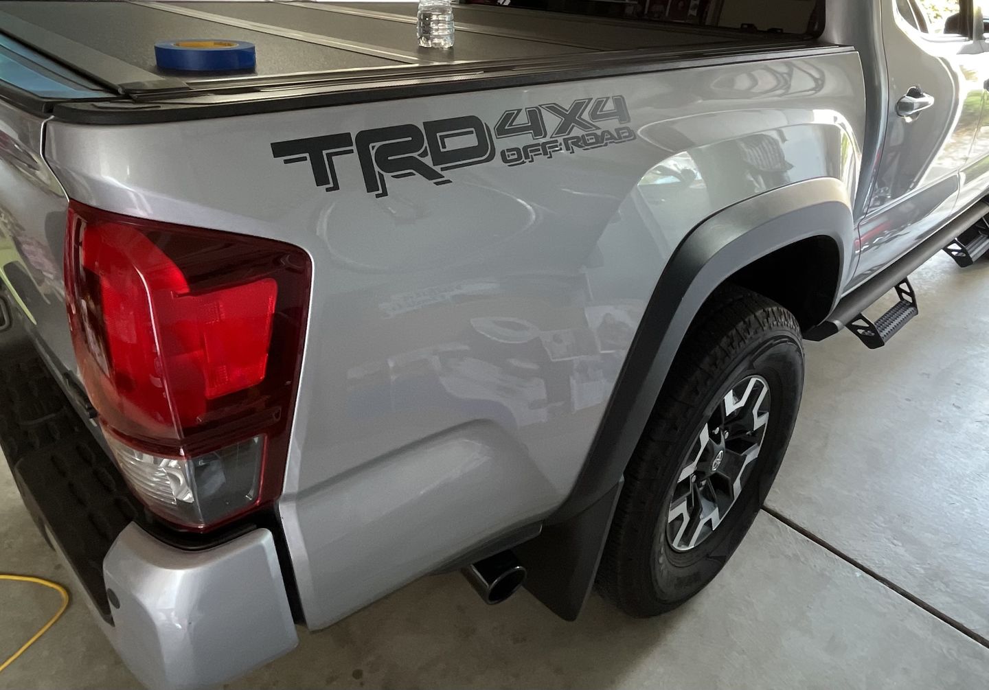 Customer photo review of TRD 4x4 off-road vinyl decal for 2016-2022 Toyota Tacoma Tundra