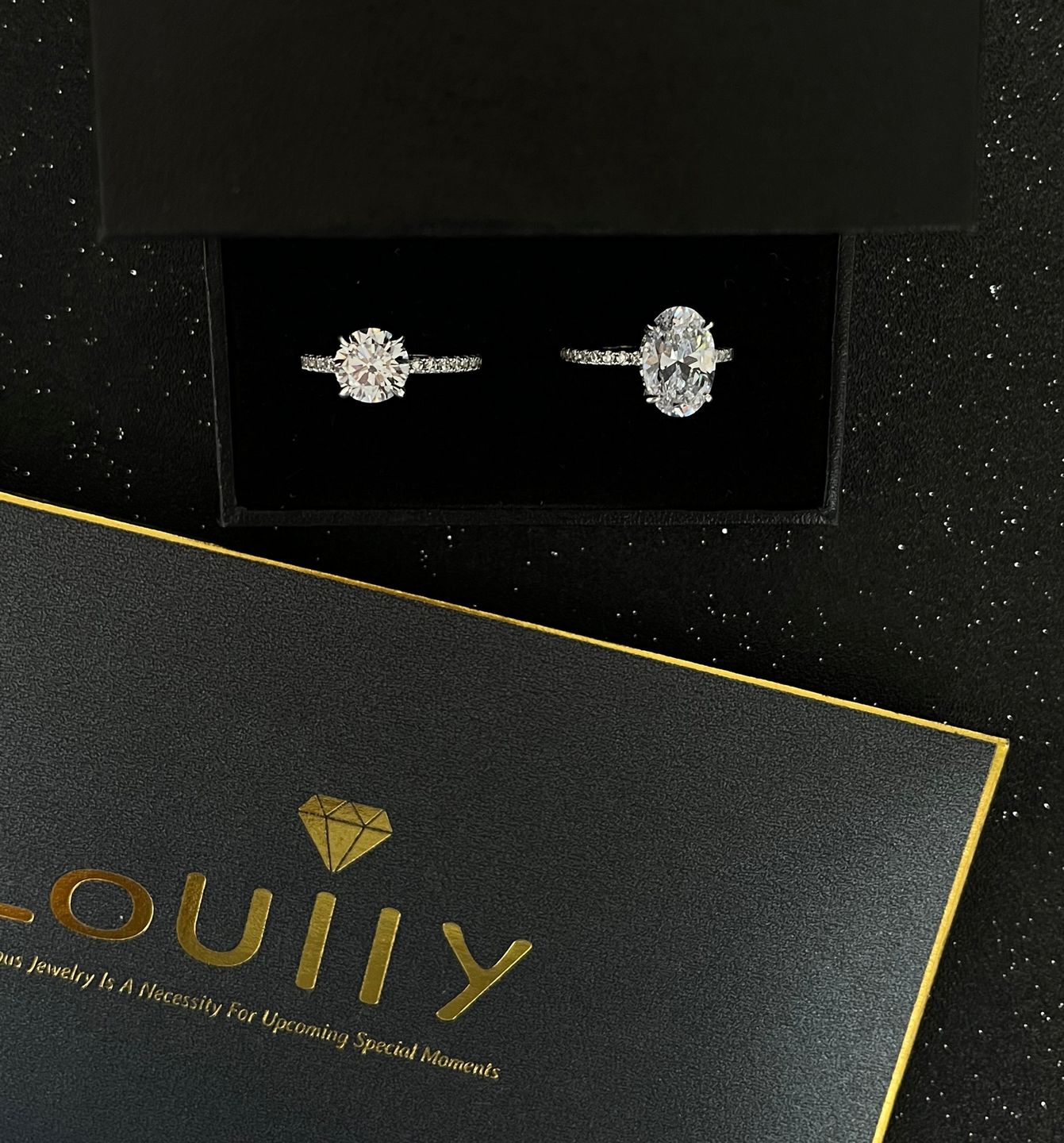 Customer photo review of S925 2.0 Ct Round Cut Engagement Ring Hidden Halo Everyday Wearable Ring In Sterling Silver