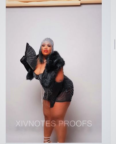 Customer photo review of Rhinestone Tassel Party See-Through Mini Dress