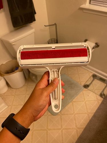 Customer photo review of Pet Hair Remover | Portable, Multi-Surface Lint Roller & Animal Fur Removal Tool