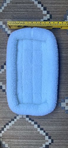Customer photo review of Comfortable Bolster Pet Bed for Dogs & Cats | Ultra soft Synthetic fur