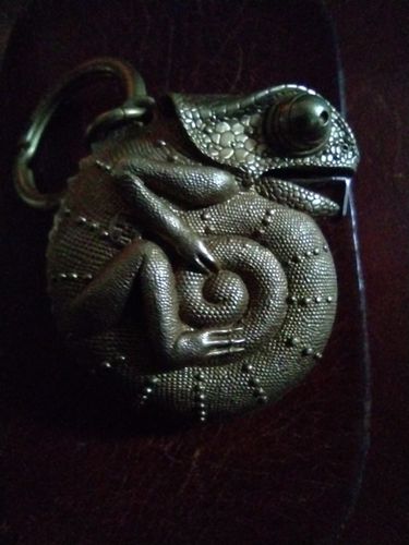 Customer photo review of Brass Chameleon Tape Measure