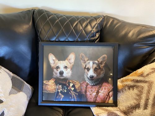 Customer photo review of The General & The Duchess  – Custom Vintage Pet Portrait