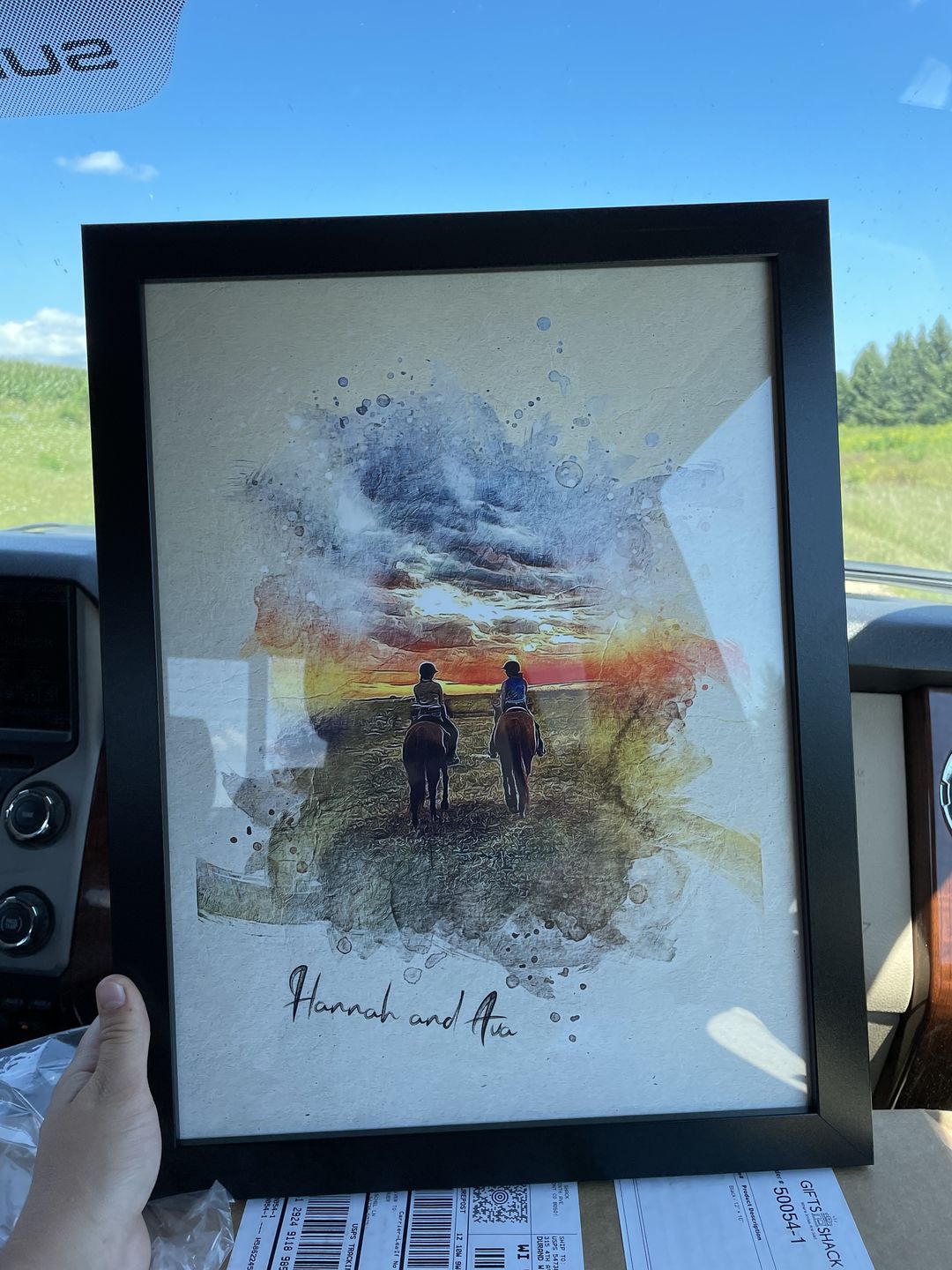 Customer photo review of Personalized Horse portrait