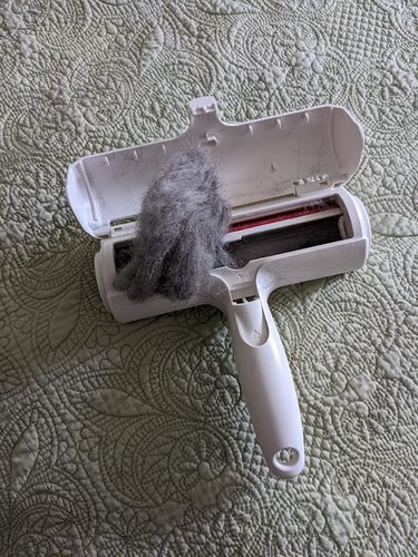 Customer photo review of Pet Hair Remover | Portable, Multi-Surface Lint Roller & Animal Fur Removal Tool