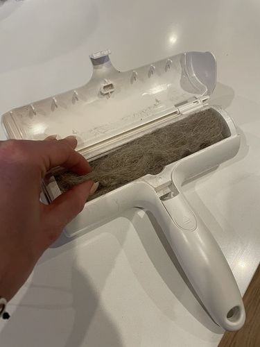 Customer photo review of Pet Hair Remover | Portable, Multi-Surface Lint Roller & Animal Fur Removal Tool