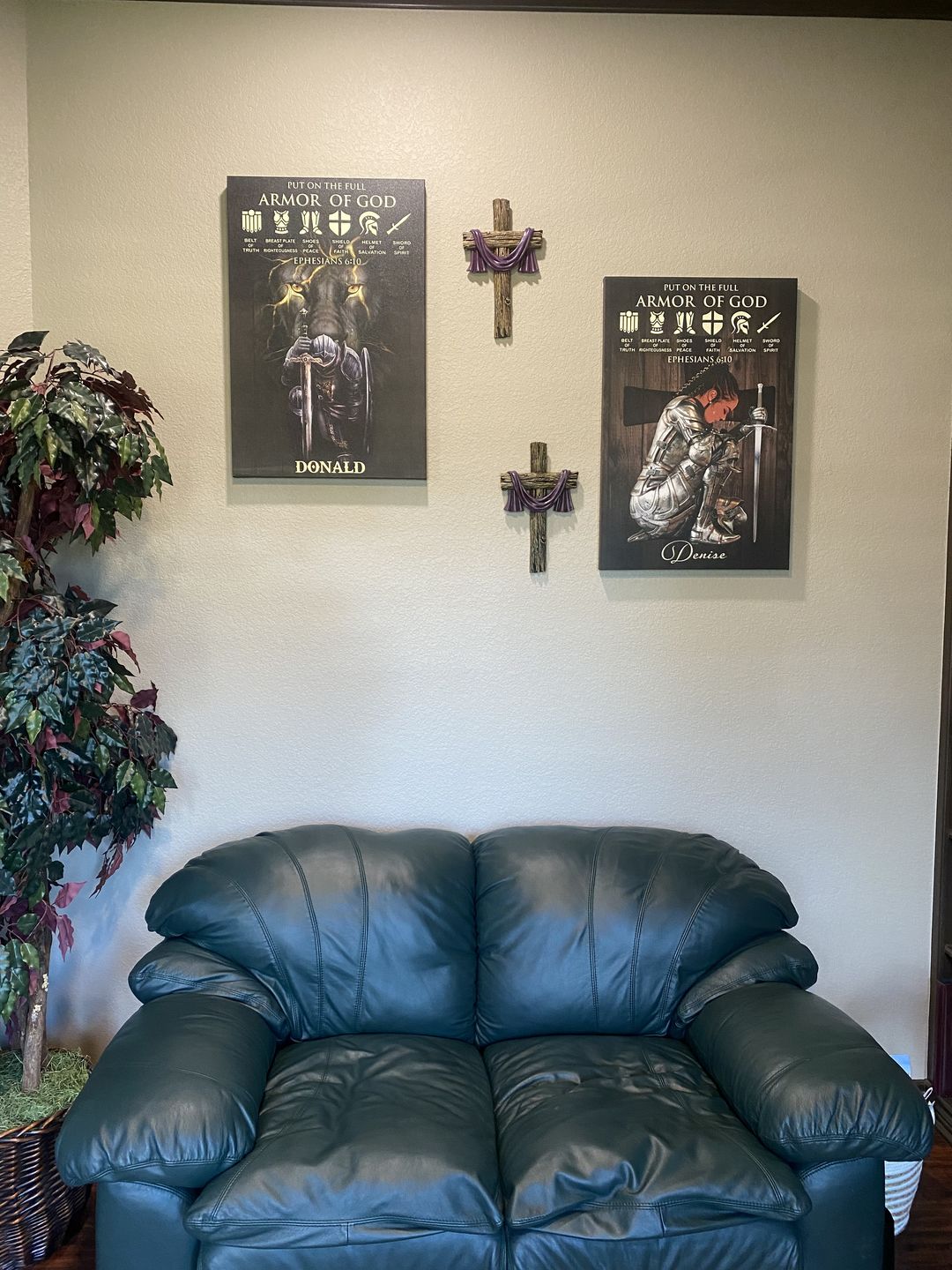 Customer photo review of Personalized Black Girl, Black Woman Warrior of God Put On The Full Armor Of God Ephesians 6-10 Canvas Prints