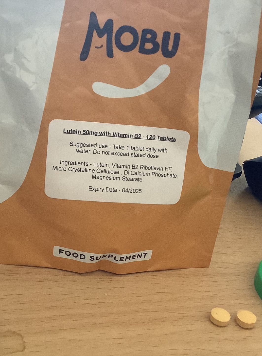 Customer photo review of Lutein 50mg & Vitamin B2