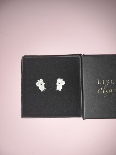 Customer photo review of Children's Sterling Silver 'Koala Bear Girl' Stud Earrings