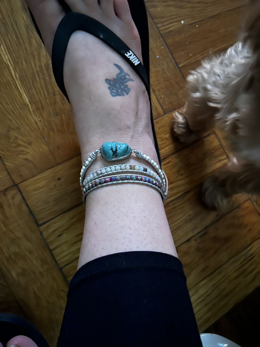 Customer photo review of Healing Turquoise Protection Wrap Bracelet