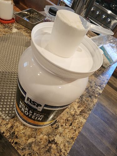 Customer photo review of 92% Milk & Egg Protein Powder