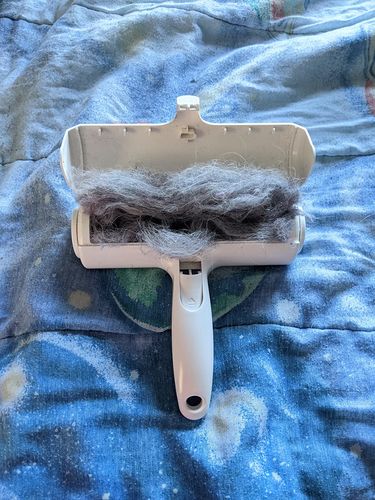 Customer photo review of Pet Hair Remover | Portable, Multi-Surface Lint Roller & Animal Fur Removal Tool