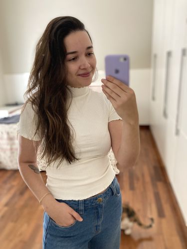 Amanda F. review of Blusa Gola Alta Verbena image 1 out of 1