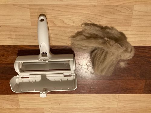 Customer photo review of Pet Hair Remover | Portable, Multi-Surface Lint Roller & Animal Fur Removal Tool