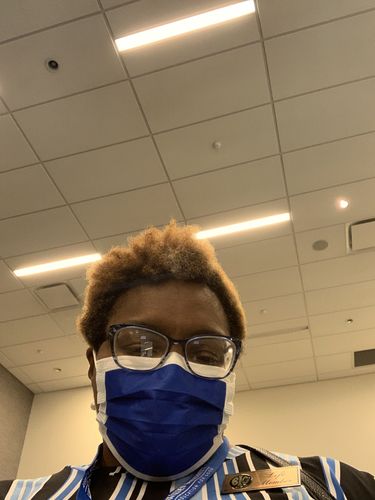 Customer photo review of Disposable Mask. 10 pc pack
