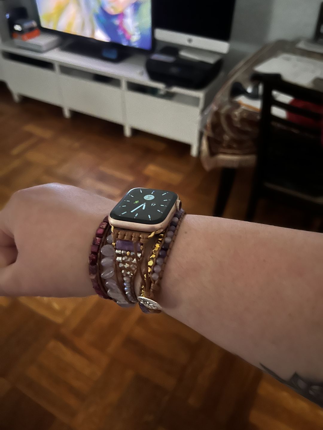Customer photo review of Purple Jade Magical Apple Watch Strap