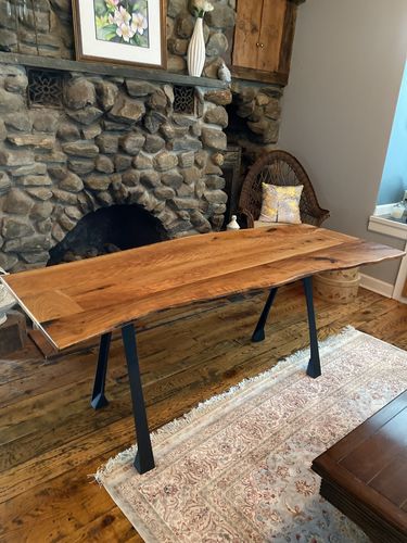 Customer photo review of Metal Table Legs - 434 Arlo - 22W, 28H inch - Set of 2 pcs - Flowyline