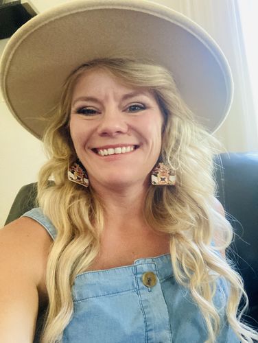 Customer photo review of Full Shine 100% Human Hair Halo Extensions Blonde Highlighted (#16/22)