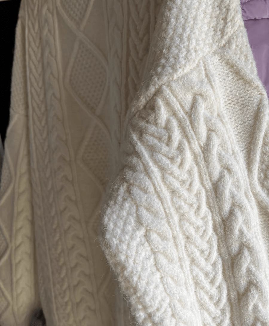 Customer photo review of Aelfric Eden Retro 90s Cable Knit Sweater