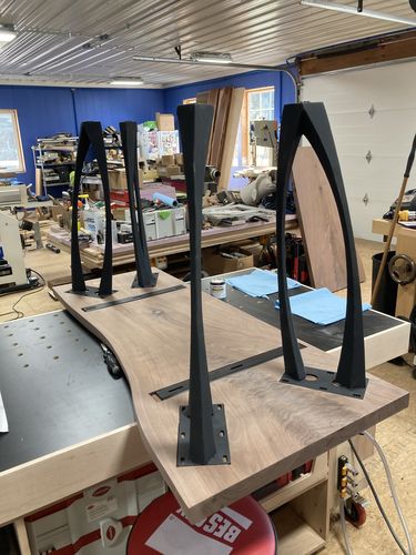 Customer photo review of Metal Table Legs - 505 Udo - 3W, 28H inch - Set of 4 pcs - Flowyline