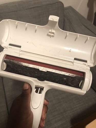 Customer photo review of Pet Hair Remover | Portable, Multi-Surface Lint Roller & Animal Fur Removal Tool