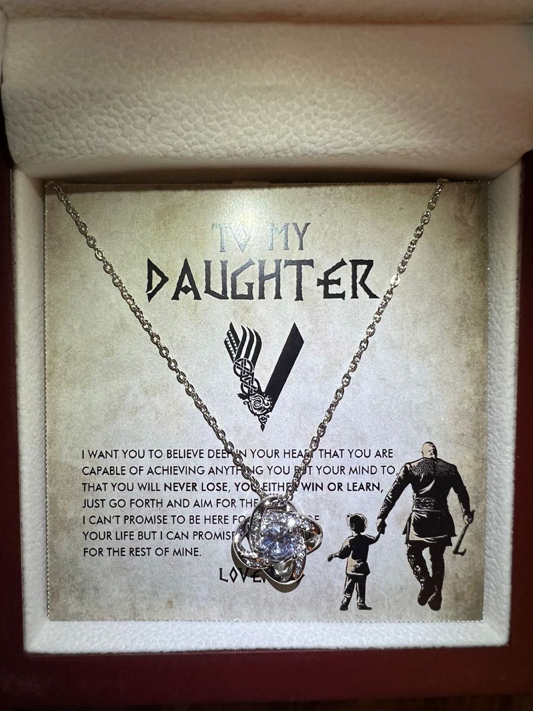 Customer photo review of Scripted Love Necklace - POD MC
