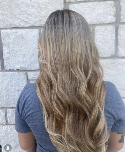 Customer photo review of Full Shine Sew In Hair Weft Bundles 100% Remy Human Hair Balayage (#3/8/22)
