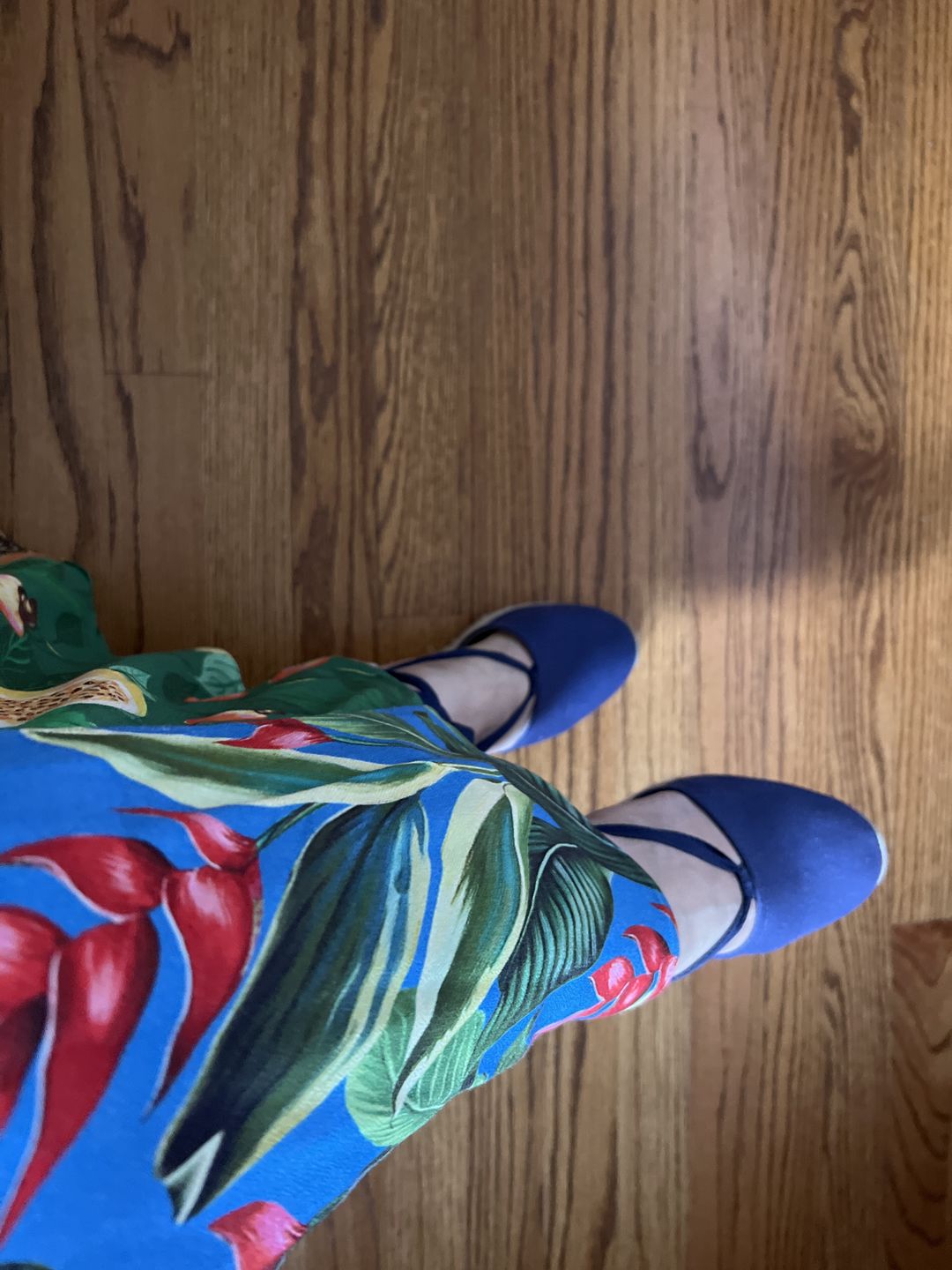 Customer photo review of Almanera Sustainable, Eco Friendly, Vegan Canvas Espadrille Wedges - Navy