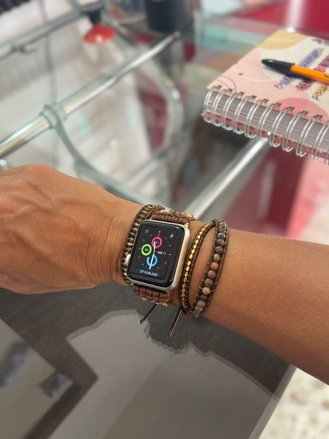 Customer photo review of Moonlight Goddess Apple Watch Strap