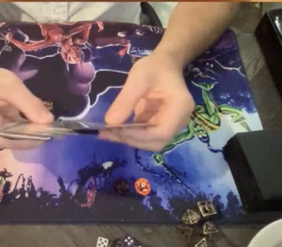 Customer photo review of URWizards D&D Hollowed Metal Dice Set Dragon