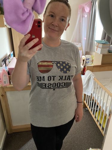 Customer photo review of Top Gun Talk To Me Goose T-Shirt