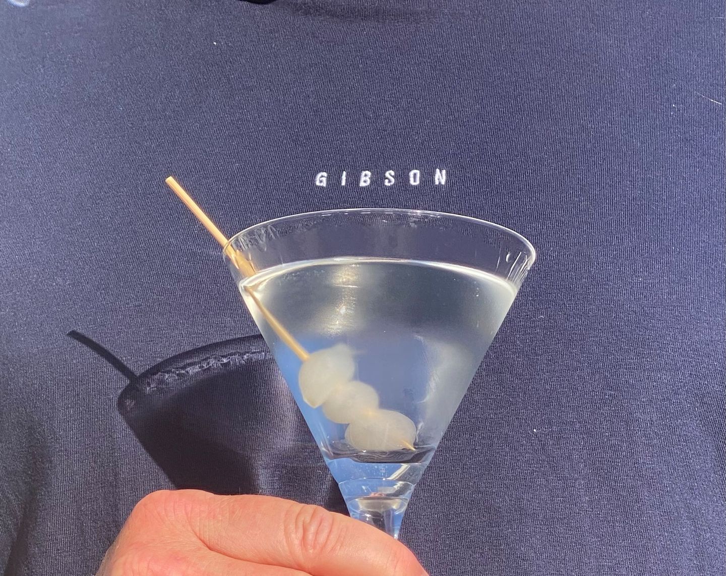 Customer photo review of The Gibson Martini organic t-shirt