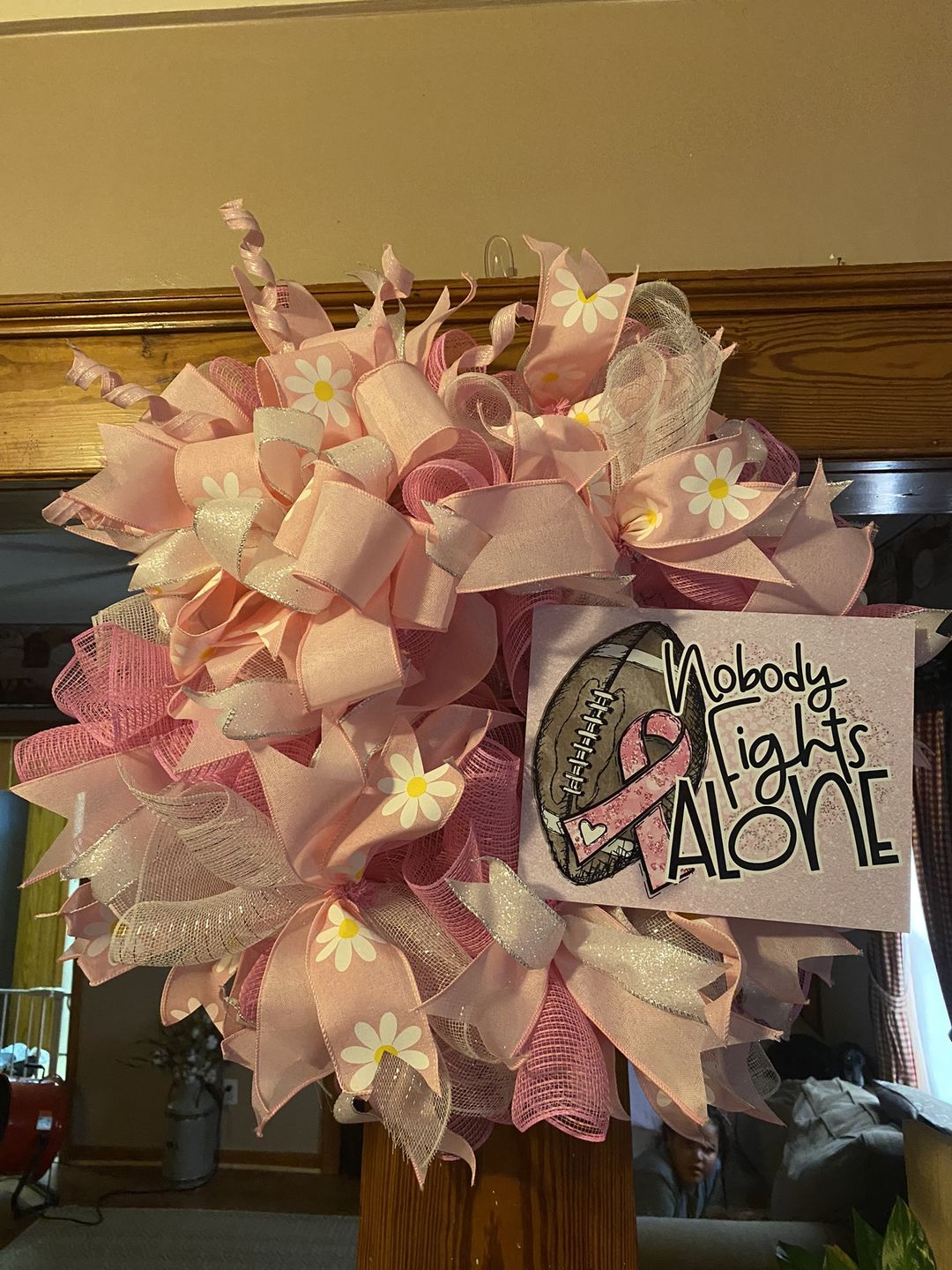 Customer photo review of 15"Wire,25"Oad-Pencil Work Wreath X18 Ties, Pink XX750422