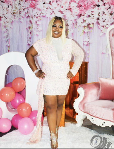 Customer photo review of Sequined Party Cut Out Mini Dress